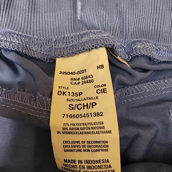 Dickies Womens Balance Petite Periwinkle Scrub Pants - Picture 11 of 14